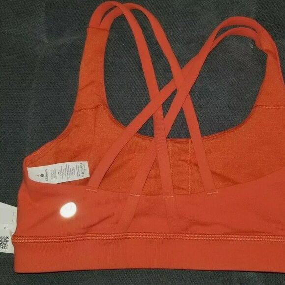 BNWT! Lululemon Energy Bra *Medium Support, B/C Cup Size 4 Brick - Picture 4 of 7